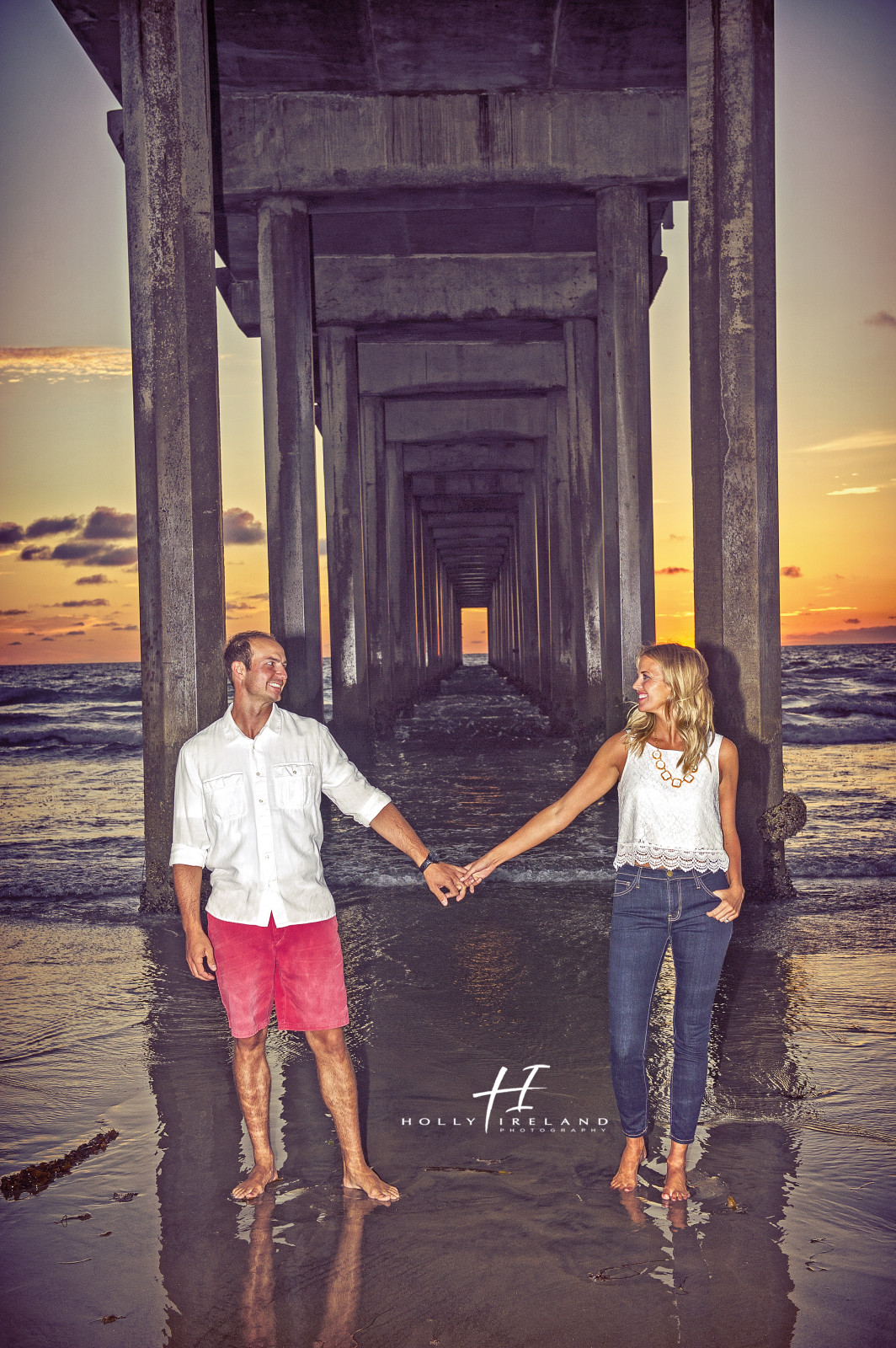 Scripps Pier La Jolla Sunset Engagement Shoot 6898